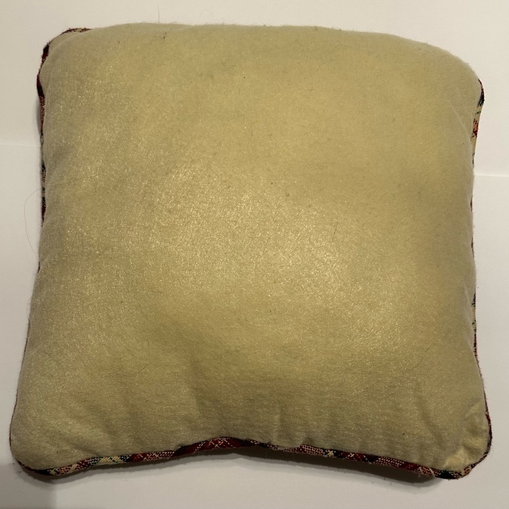 Vintage Square Owl and Bird Decorative Accent Pillow Cottage Core Earth Tones - Picture 7 of 8